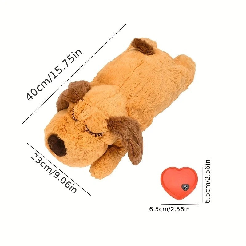 Cuddly Heart Dog Toy