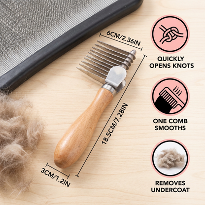 Pet Dematting Comb – Undercoat & Knot Remover