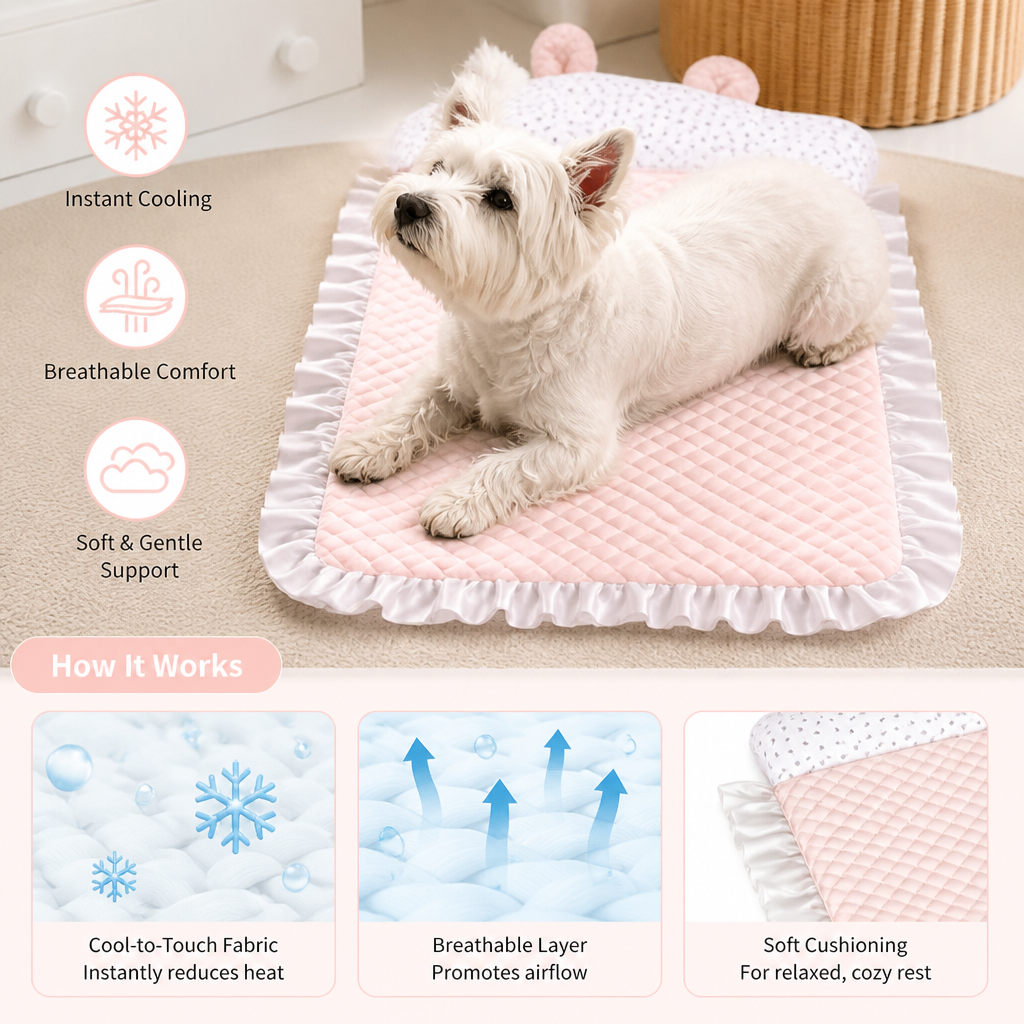 Cooling Dog Bed for Hot Days – Soft, Washable & Comfortable