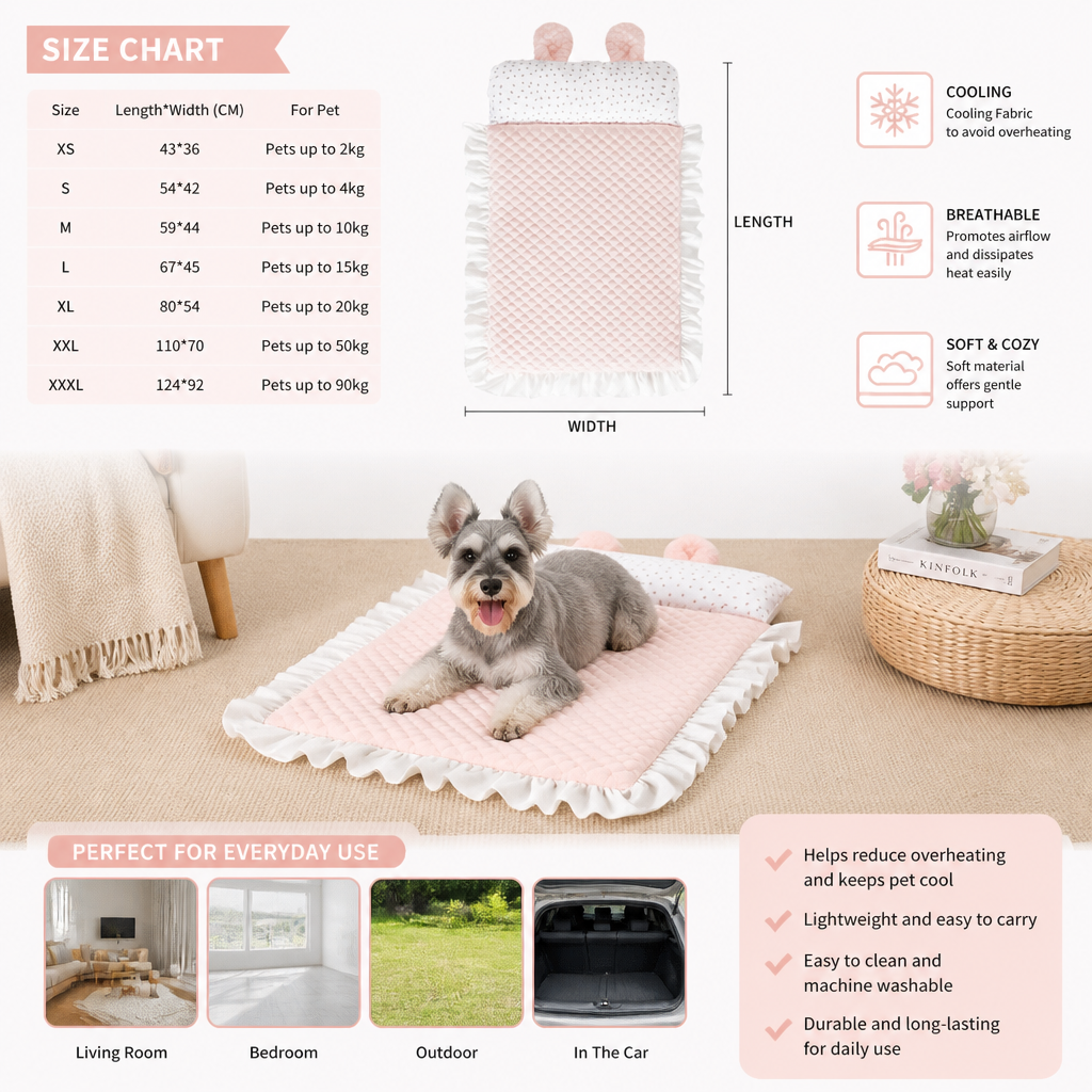 Cooling Dog Bed for Hot Days – Soft, Washable & Comfortable