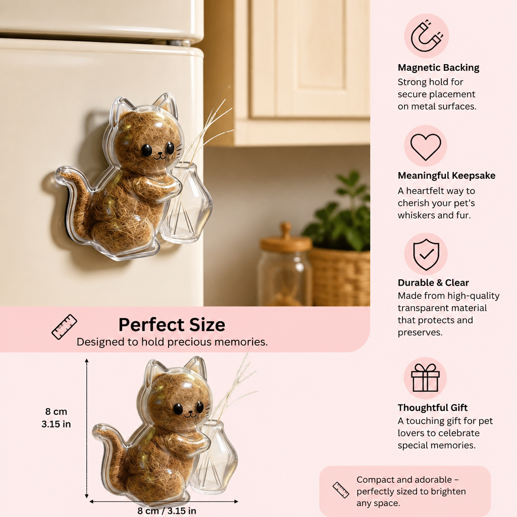 Whisker Keepsake Cat Magnet – Fur & Whisker Memory Display