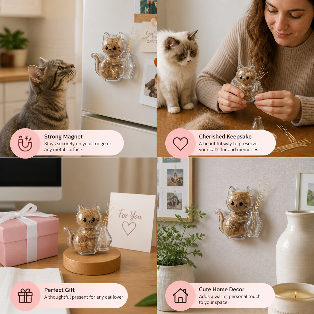Whisker Keepsake Cat Magnet – Fur & Whisker Memory Display