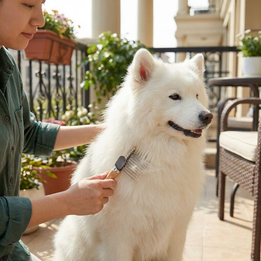 Pet Dematting Comb – Undercoat & Knot Remover