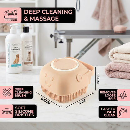 Practical 2-in-1 Professional Dog Bath Brush – Deep Cleaning & Massage in One Step