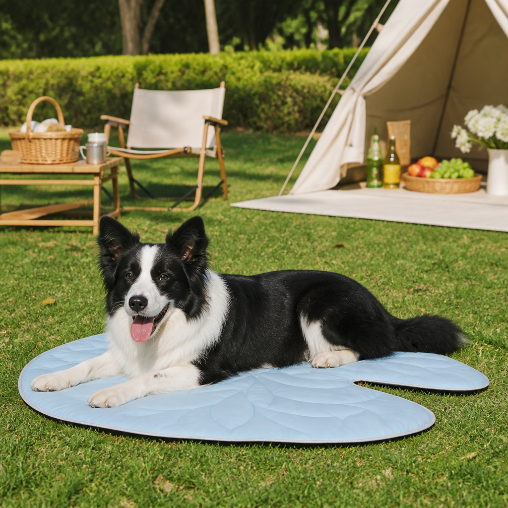 Cooling Leaf-Shaped Pet Mat – Washable Summer Mat with Non-Slip Bottom