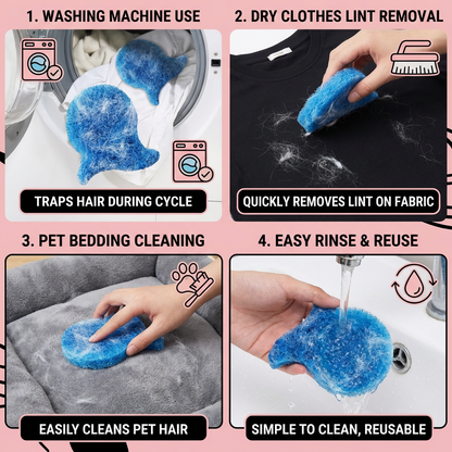 Washing Machine Pet Hair Remover – Sticky Lint Catcher for Dog & Cat