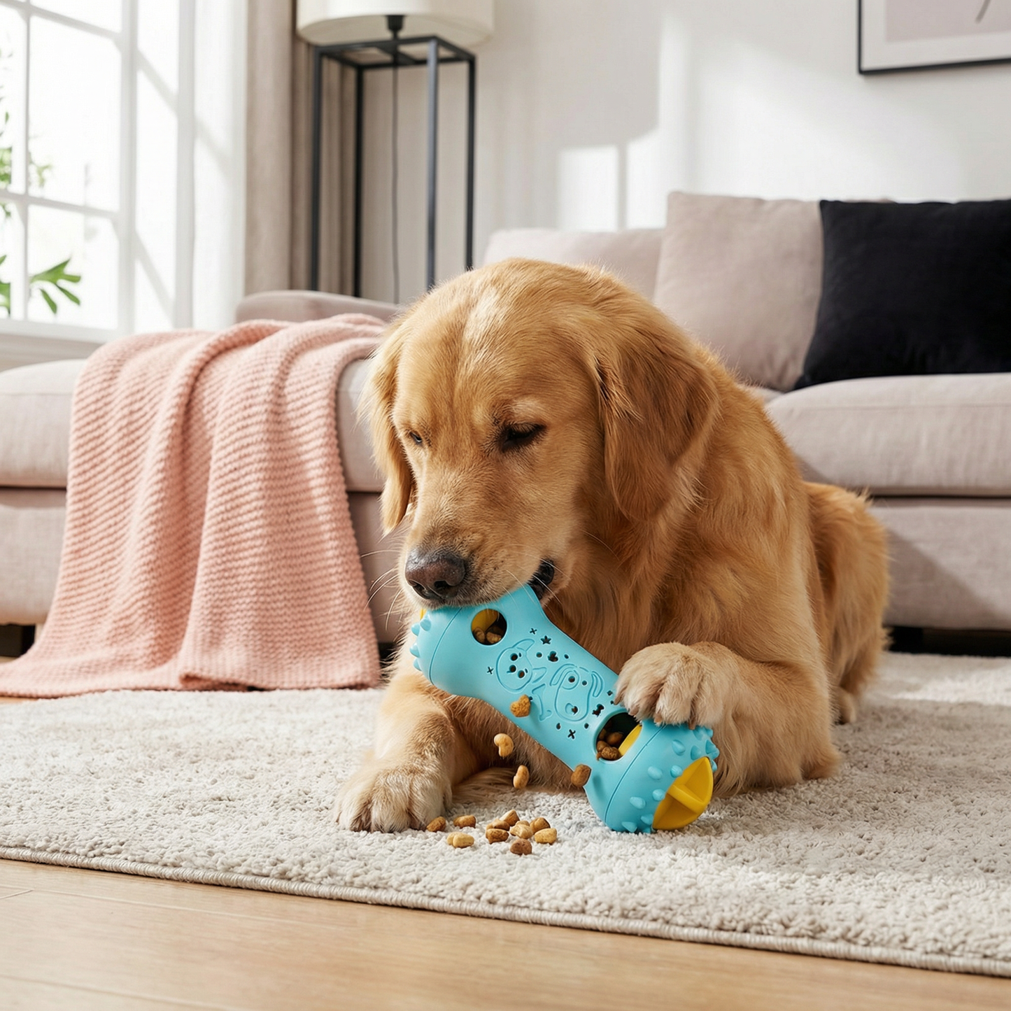3-in-1 Dog Chew Toy – Slow Feeder, Treat Dispenser & Dental Care