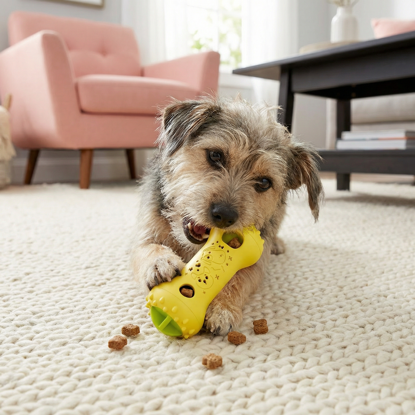 3-in-1 Dog Chew Toy – Slow Feeder, Treat Dispenser & Dental Care
