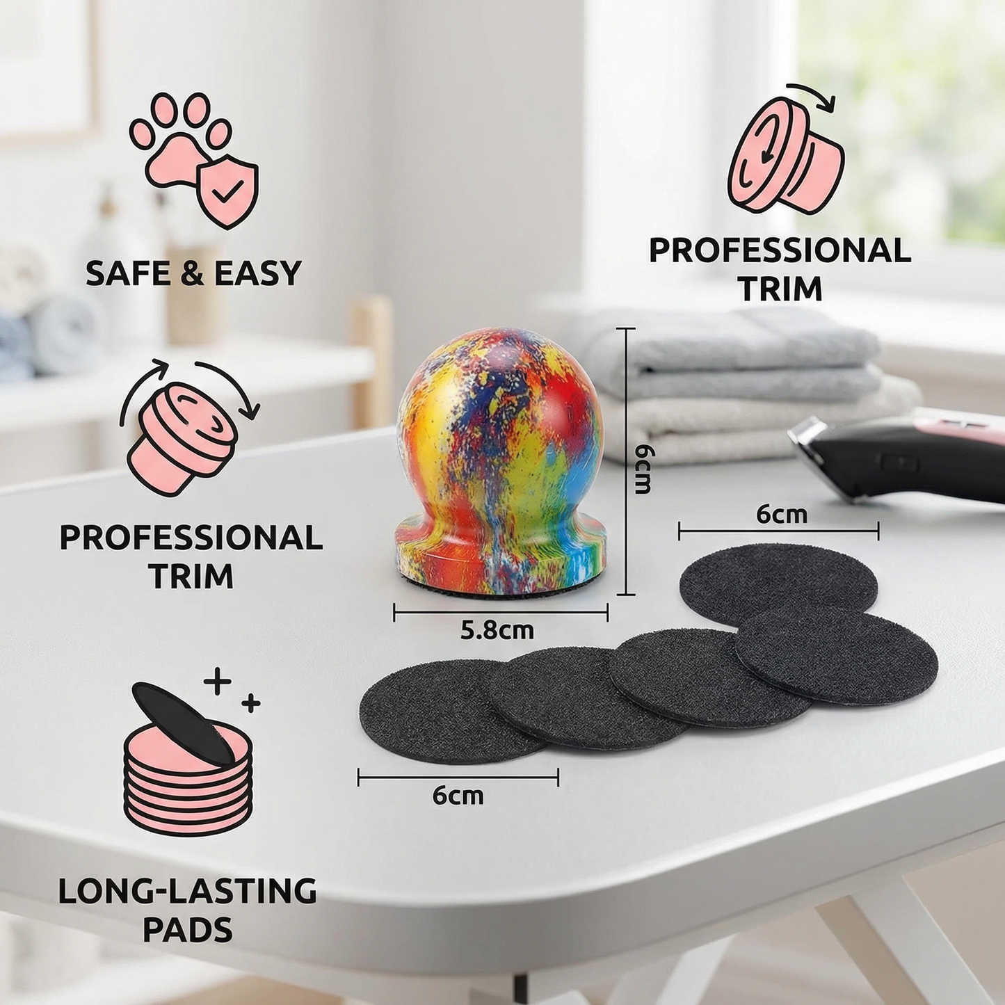 Pet Nail Grinder for Dogs & Cats – Safe & Easy Claw Trimmer