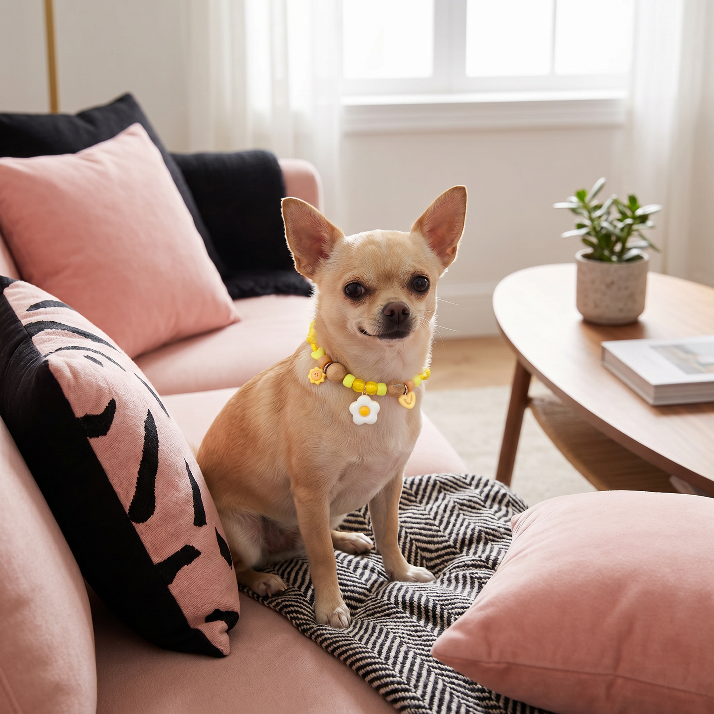 Cute collar with insect repellent for dogs