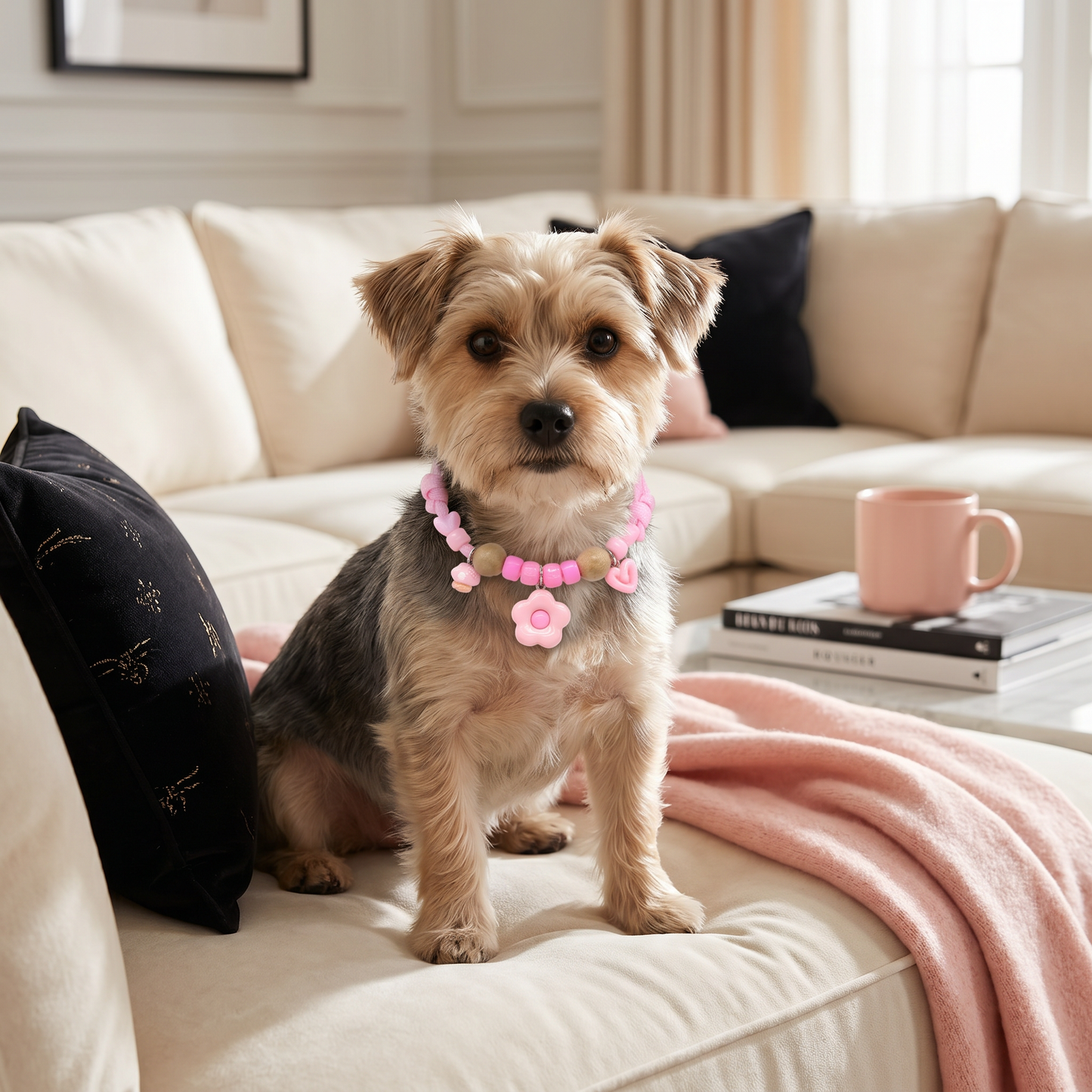 Cute collar with insect repellent for dogs