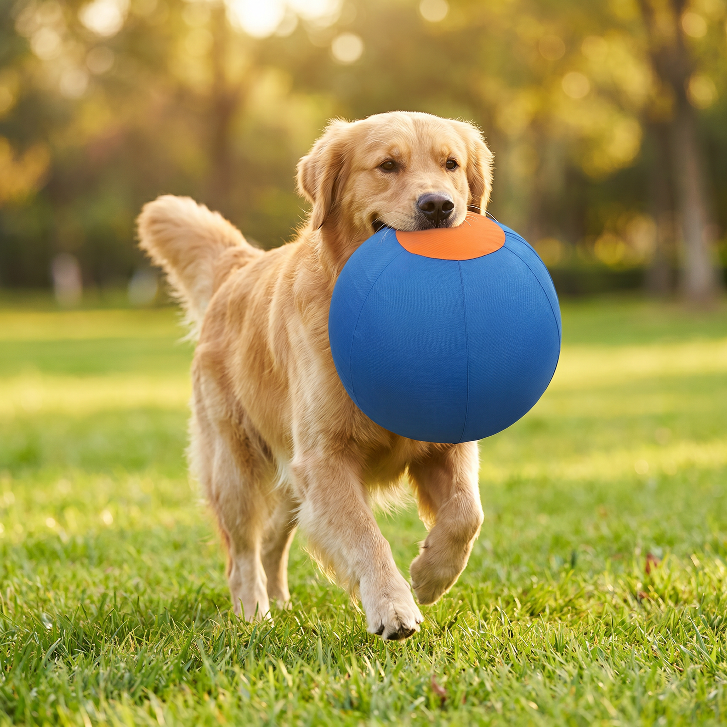 Durable training ball with cover for dogs