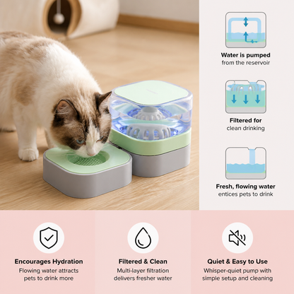 Automatic portable water dispenser for cats