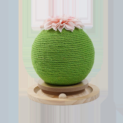 Cat Scratching Cactus With Integrated Toy