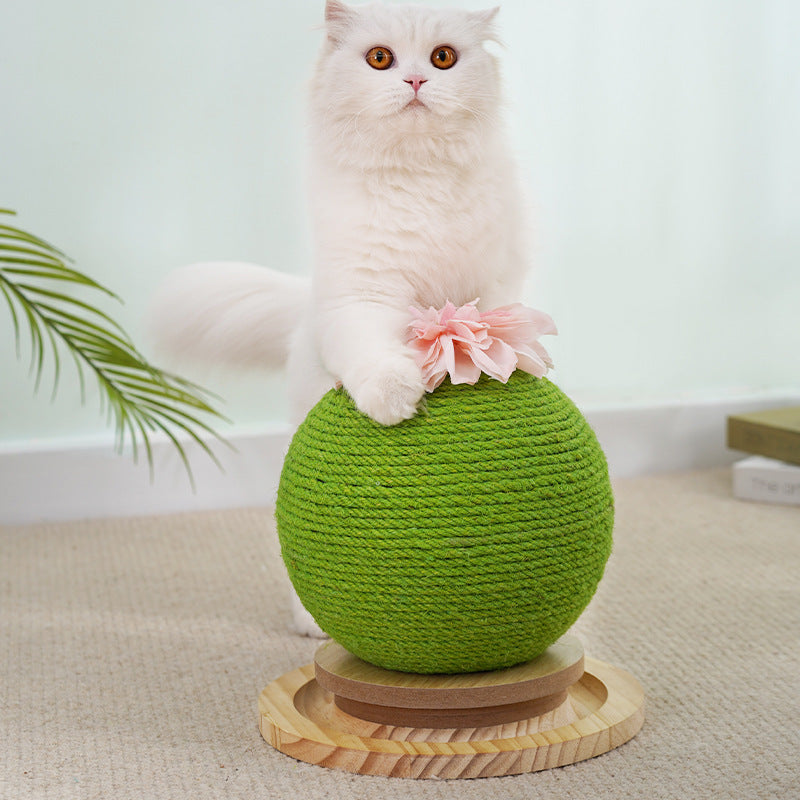 Cat Scratching Cactus With Integrated Toy