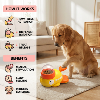 Interactive Pet Puzzle Feeder – Slow Feeding Duck Toy for Dogs & Cats