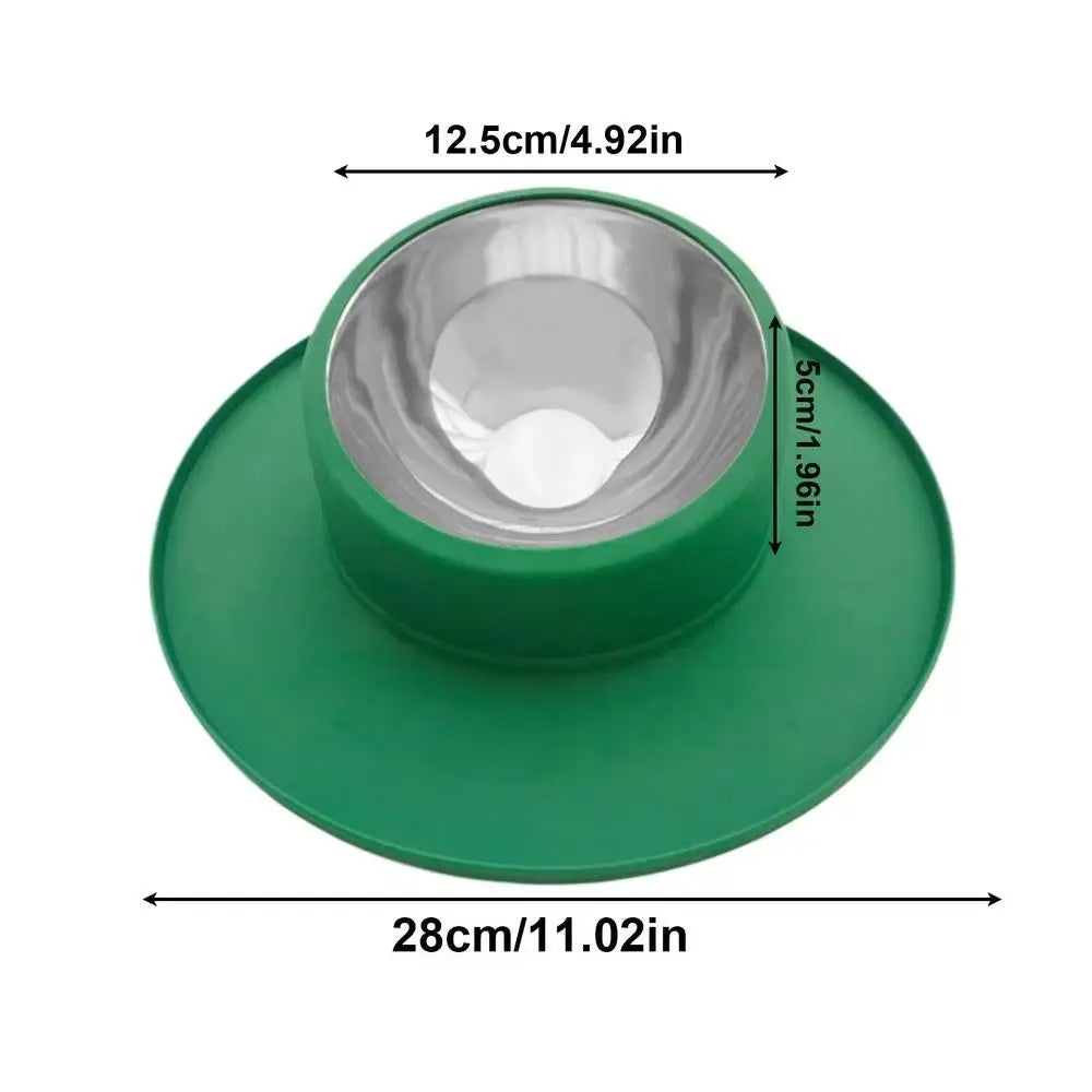 Non-slip and leak-proof stainless steel food bowl for cats
