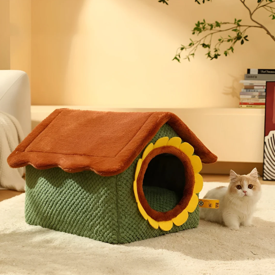 Cozy Cat Plush Tent Bed