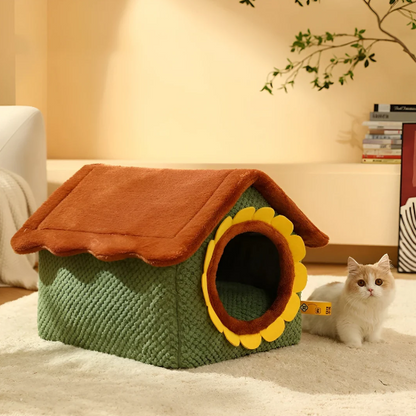 Cozy Cat Plush Tent Bed