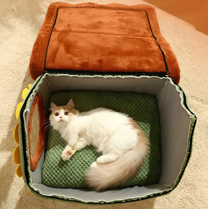 Cozy Cat Plush Tent Bed
