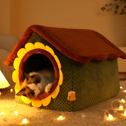 Cozy Cat Plush Tent Bed