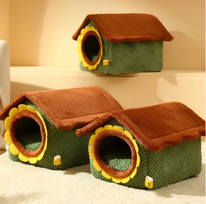Cozy Cat Plush Tent Bed