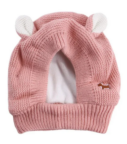 Warm Knitted Hat with Ears for Dogs