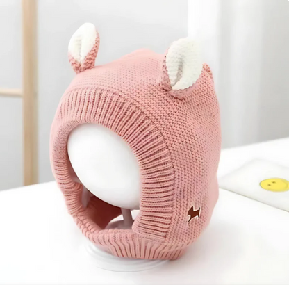 Warm Knitted Hat with Ears for Dogs