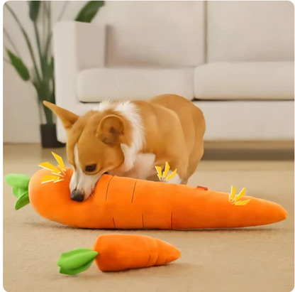 Plush Carrot For Dogs - Interactive Play And Cuddle Toy