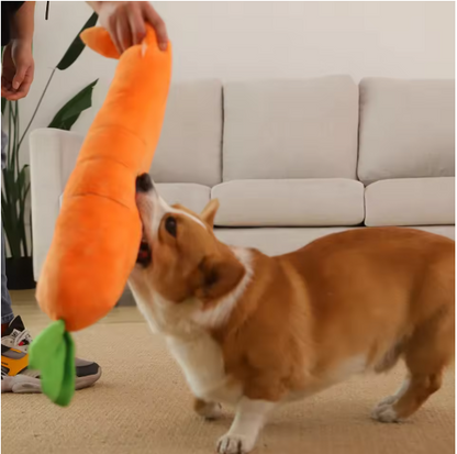 Plush Carrot For Dogs - Interactive Play And Cuddle Toy