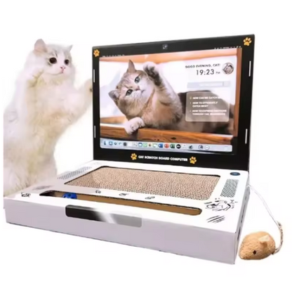Cat Scratching Board Laptop