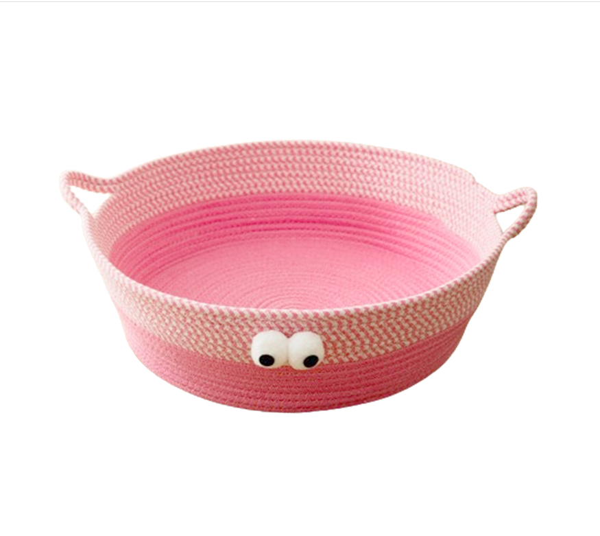 Hand-Woven Cotton Rope Cat Bed