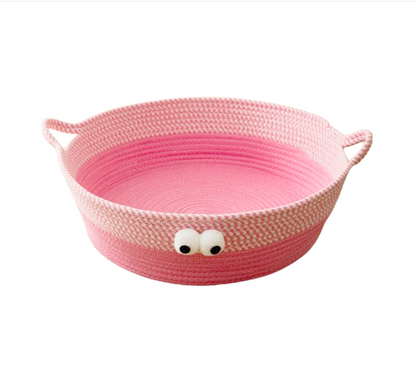 Hand-Woven Cotton Rope Cat Bed