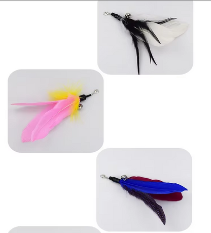 Telescopic Cat Fishing Rod With Feathers - Interactive Toy For Exciting Hunting Adventures