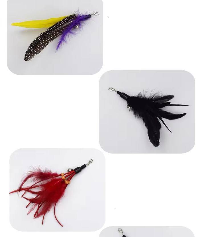 Telescopic Cat Fishing Rod With Feathers - Interactive Toy For Exciting Hunting Adventures