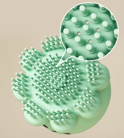 Silicone Pet Brush With Foam Dispenser - Efficient Coat Care For Dogs And Cats