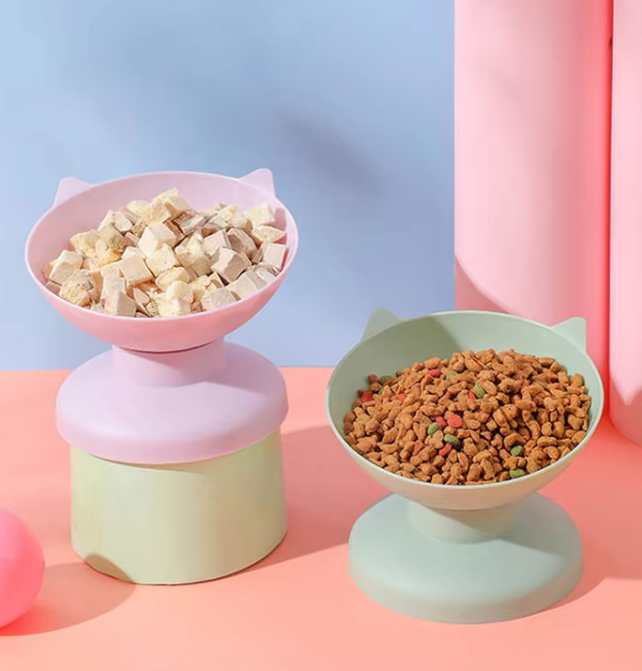 Cat Bowl With 15-degree Incline To Protect The Cervical Spine