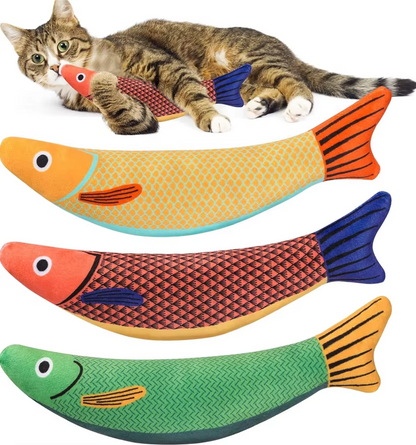 Interactive Cat Toy Fish With Catnip And Sound Effect