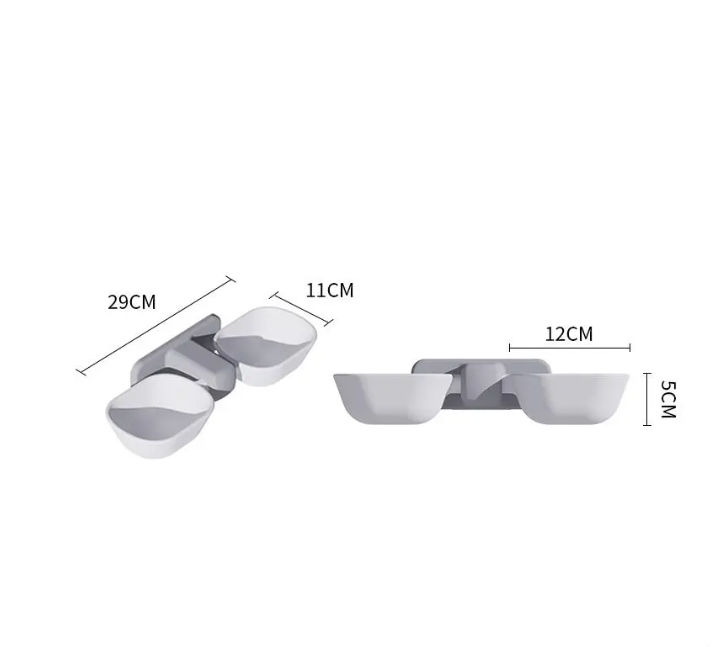 Wall Mount Food And Water Bowls For Pets - Space - Saving And Practical