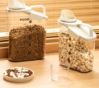 Moisture-Proof Pet Food Container with Measuring Cup