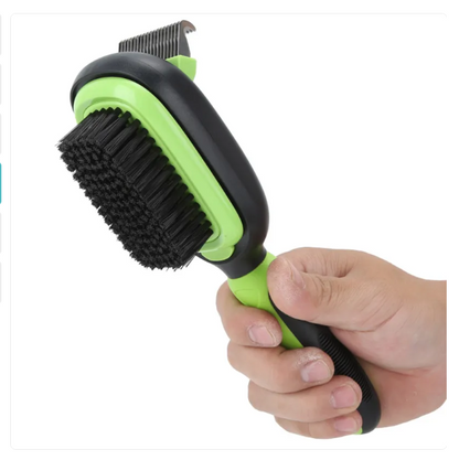 Dog And Cat Brush With Removable Fur Comb - 2 - In-1 Brush For Gentle Coat Care
