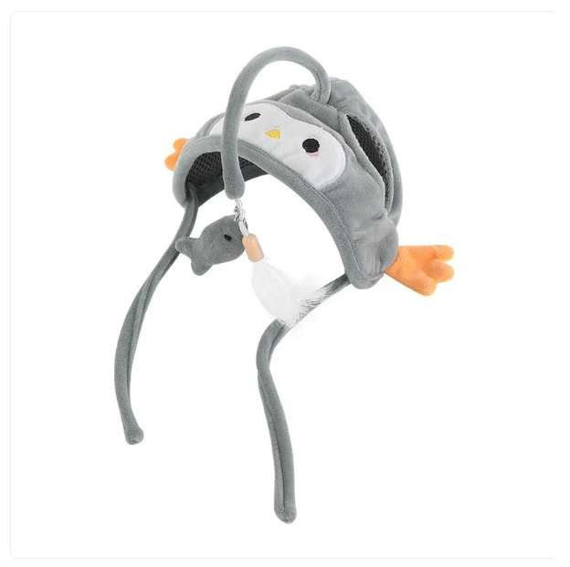 Cat Hat With Pendant - Funny Animal Costume For Cats With Toy