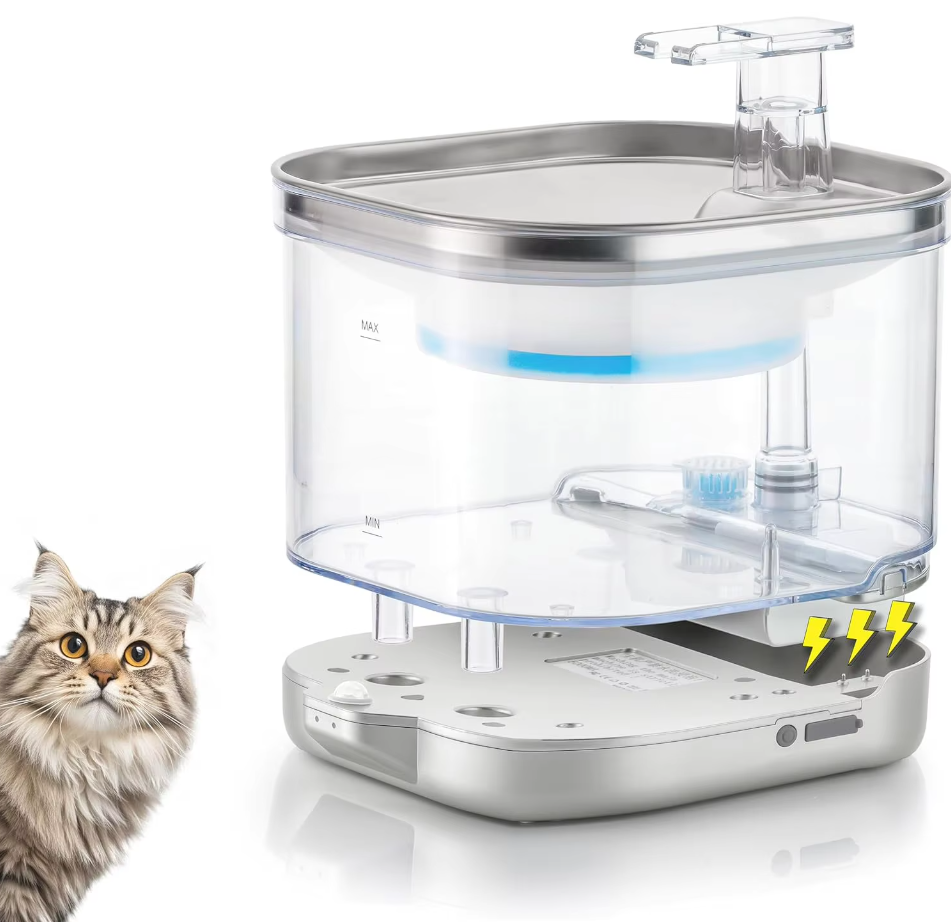 Automatic Drinking Fountain For Cats And Dogs - Quiet Water Dispenser With Filter