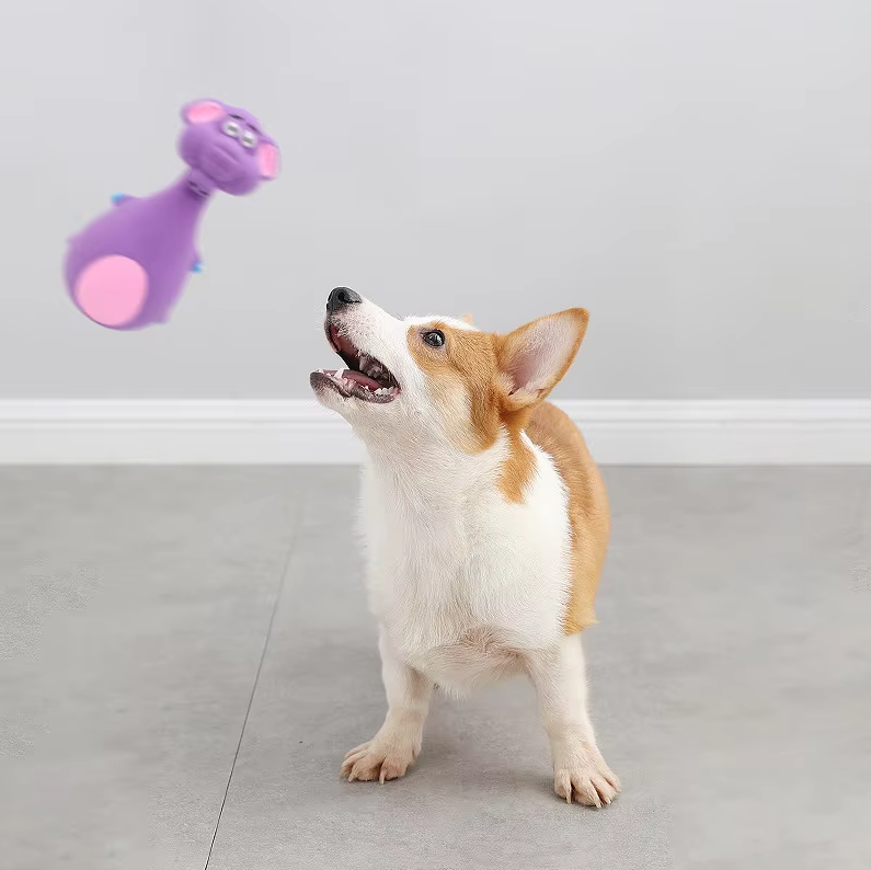 Dog Toy Animal Figure - Funny Squeaky Animal For Interactive Fun