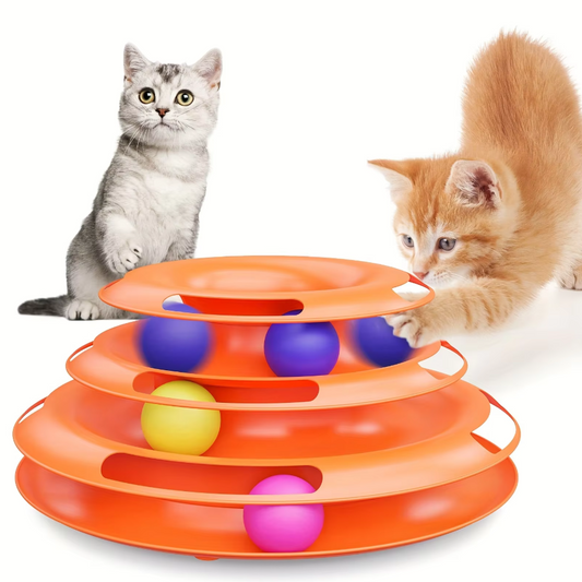 Play Tower With Balls - 3 - Stage Cat Toy