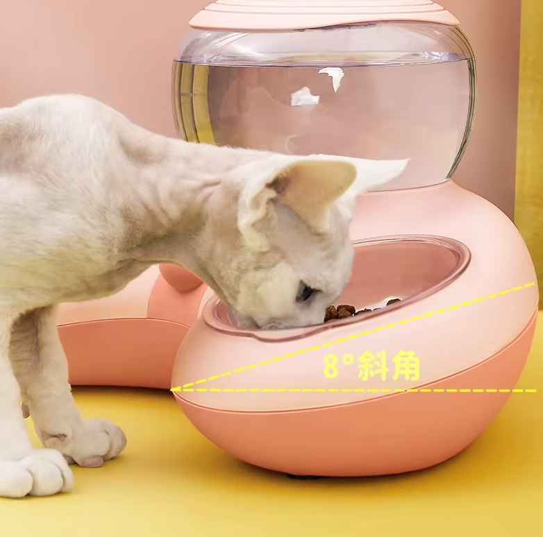 2-in-1 Pet Food Bowl With Automatic Water Dispenser And Non-slip Design
