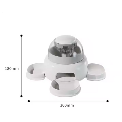 Dog Food Dispenser With Transparent Chamber - Easy To Refill And Visible Food