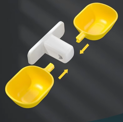 Wall Mount Food And Water Bowls For Pets - Space - Saving And Practical