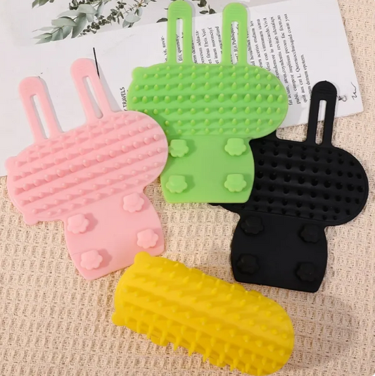 Cat Scratching Brush To Relieve Itching - Multi-colored Silicone Brush For Pets