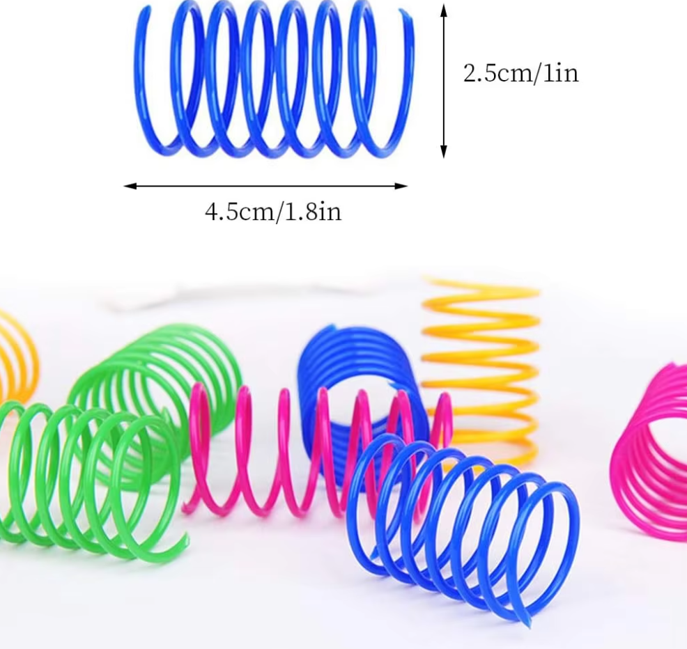 Colourful Spiral Feathers - Interactive Cat Fun
